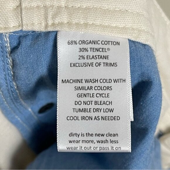 Toad&Co Earthworks Kick Flare Pant Women's Size 10 ivory cream organic cotton - Picture 9 of 13